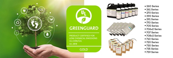 Nazdar UV Digital Inkjet Inks receive GREENGUARD Gold Certification