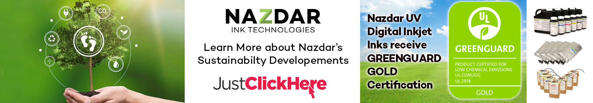 Nazdar UV Digital Inkjet Inks receive Greenguard Gold Certification